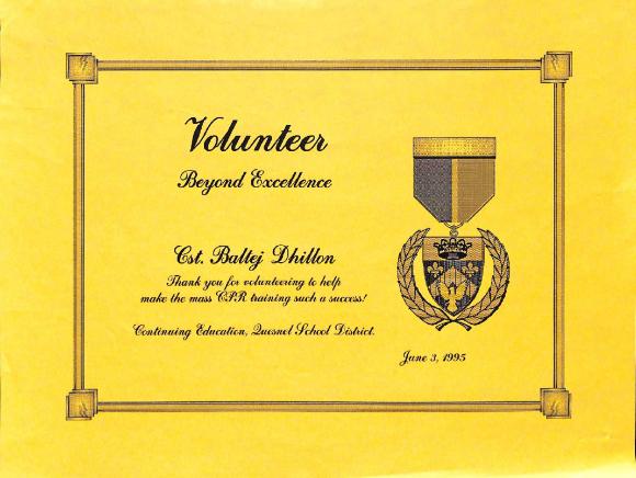 Volunteer beyond excellence