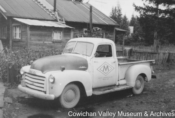 [A Mayo Lumber Co pickup truck]