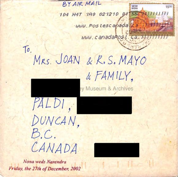 [Wedding invitation for Nona and Narendra]