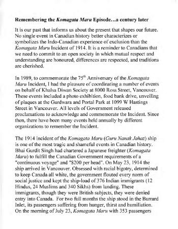 Remembering the Komagata Maru episode ... a century later