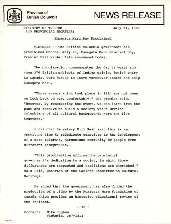 Komagata Maru day proclaimed