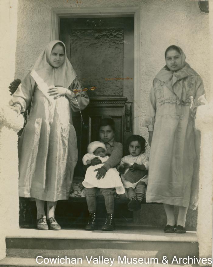 [Bishan Kour, Amor Kour, and children]