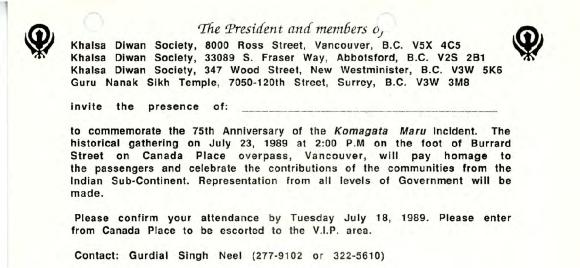 75th anniversary of the Komagata Maru incident