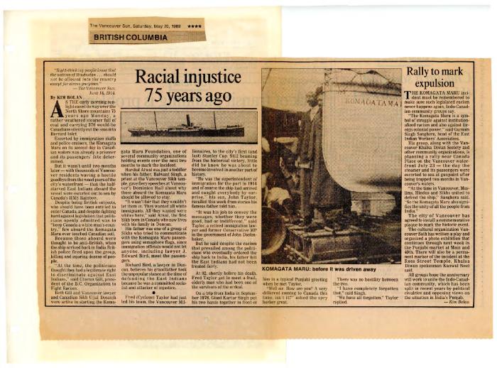 [Newspaper clippings]