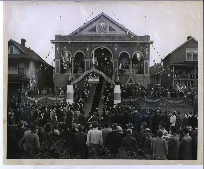 [Jawaharlal Nehru visit to 2nd Avenue Temple, 1949]