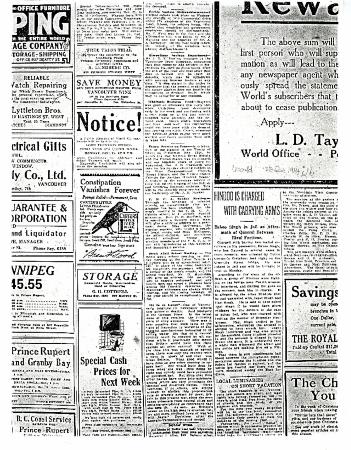Newsclipping - Vancouver World: Hindoo is charged with carrying arms