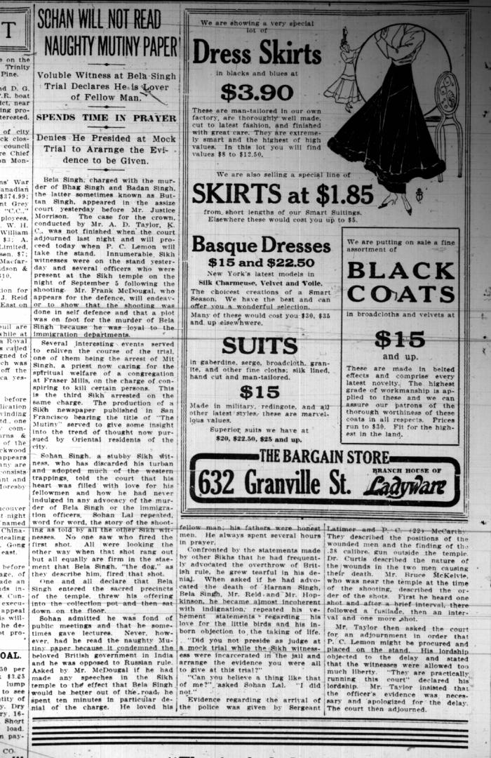 Newsclipping - Vancouver Sun: Sohan will not read naughty mutiny paper. Page 2