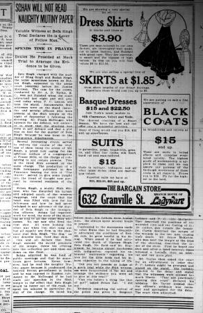 Newsclipping - Vancouver Sun: Sohan will not read naughty mutiny paper. Page 2
