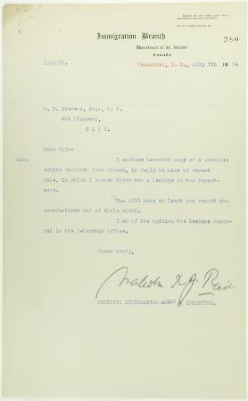 Letter from Reid to Stevens re news leakage