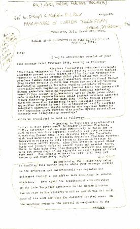 Harnam Singh connected with bomb manufacture at Victoria, 1914 [William D. Scott, Superintendent of Immigration, to Malcolm R. J. Reid, Dominion Immigration Agent, Ottawa]