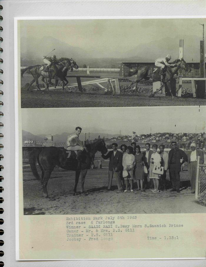 [Photos of Saadi Rani from the race on July 5, 1963]