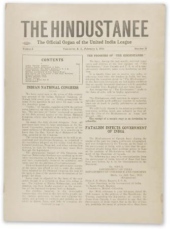 The Hindustanee : the official organ of the United India League