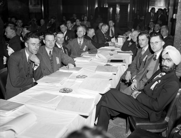 [Photo of Ranjit Singh and delegates at the IWA District Council No. 1 Convention in Vancouver]