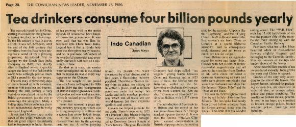 [Tea drinkers consume four billion pounds yearly]