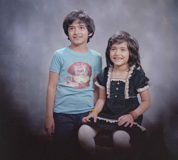 [Group portrait of Pala and Harpal Gill]