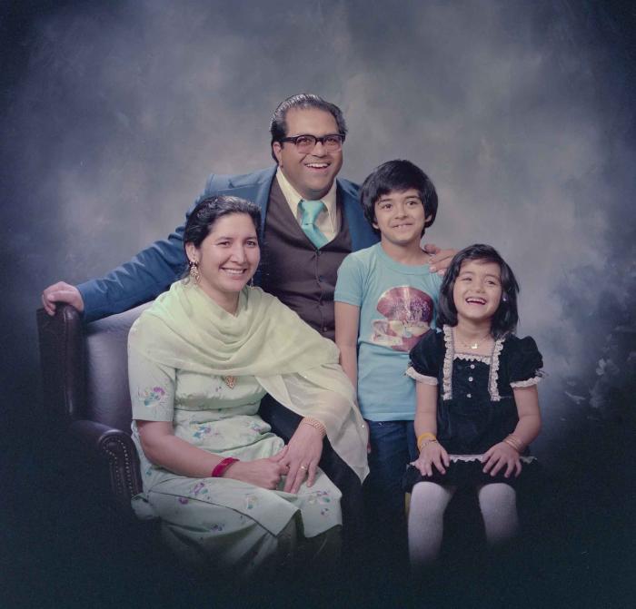 [Group portrait of Gill family]