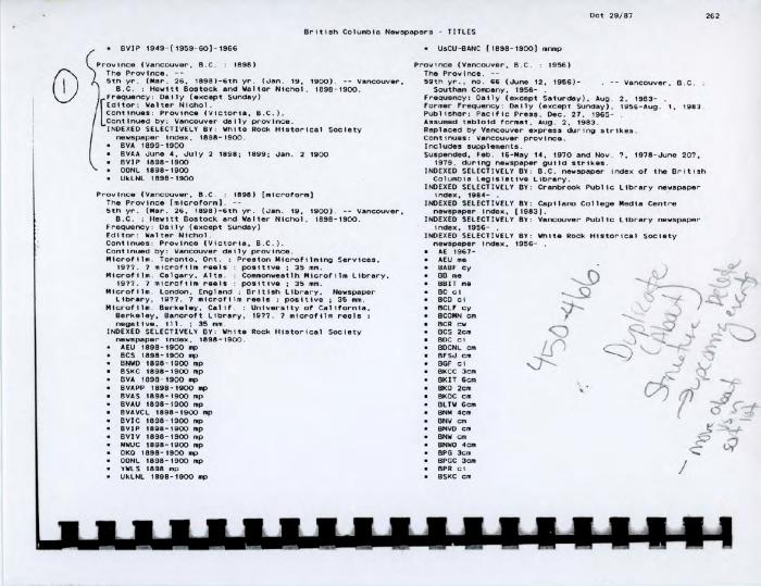 [List of British Columbia newspaper titles]
