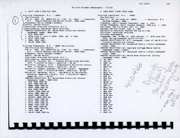 [List of British Columbia newspaper titles]