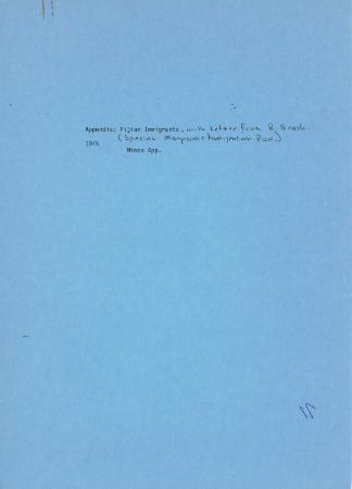 Appendix: Fijian Immigrants, with letter from R. Heath (special manpower and immigration run)