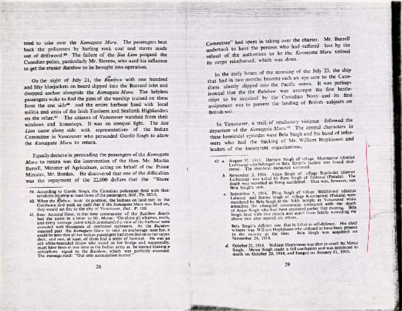 [Appendix from unknown text detailing passenger list from Komagata Maru]
