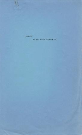 [Handwritten notes on "The East Indian People of B.C." by N. Gill]