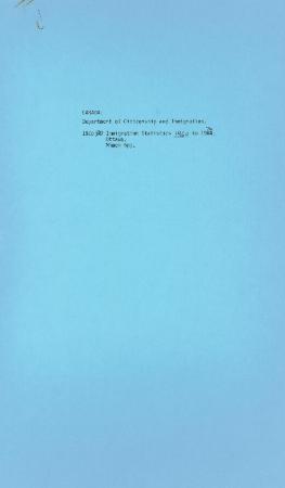 [Canadian Immigration Statistics 1960-176]