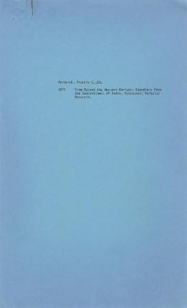 [Handwritten notes on "From Beyond the Western Horizon: Canadians from the Subcontinent of India"]