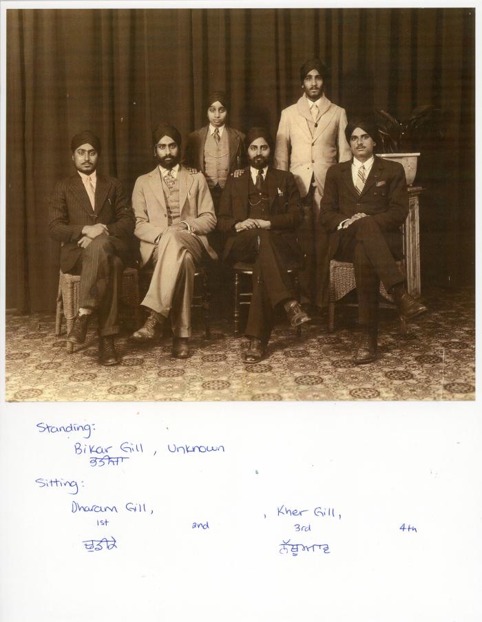 [Studio photo of Gill family]