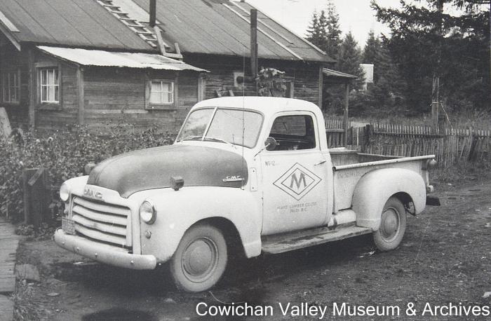 [Mayo Lumber Co. GMC pickup truck]