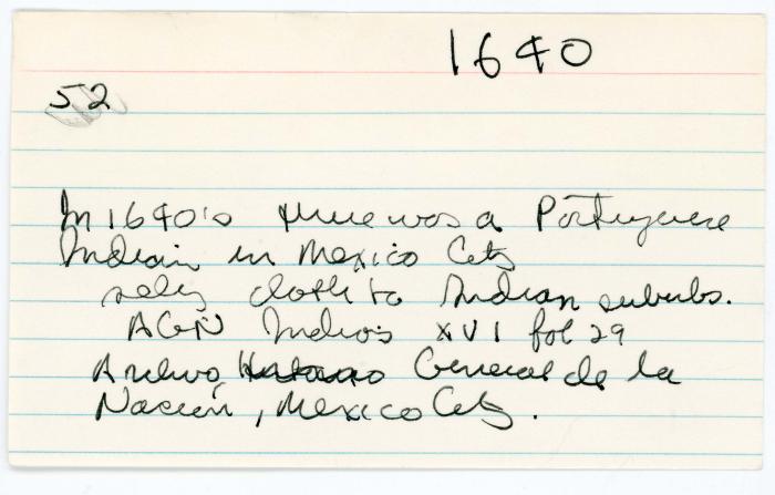 [Index card - 1640]