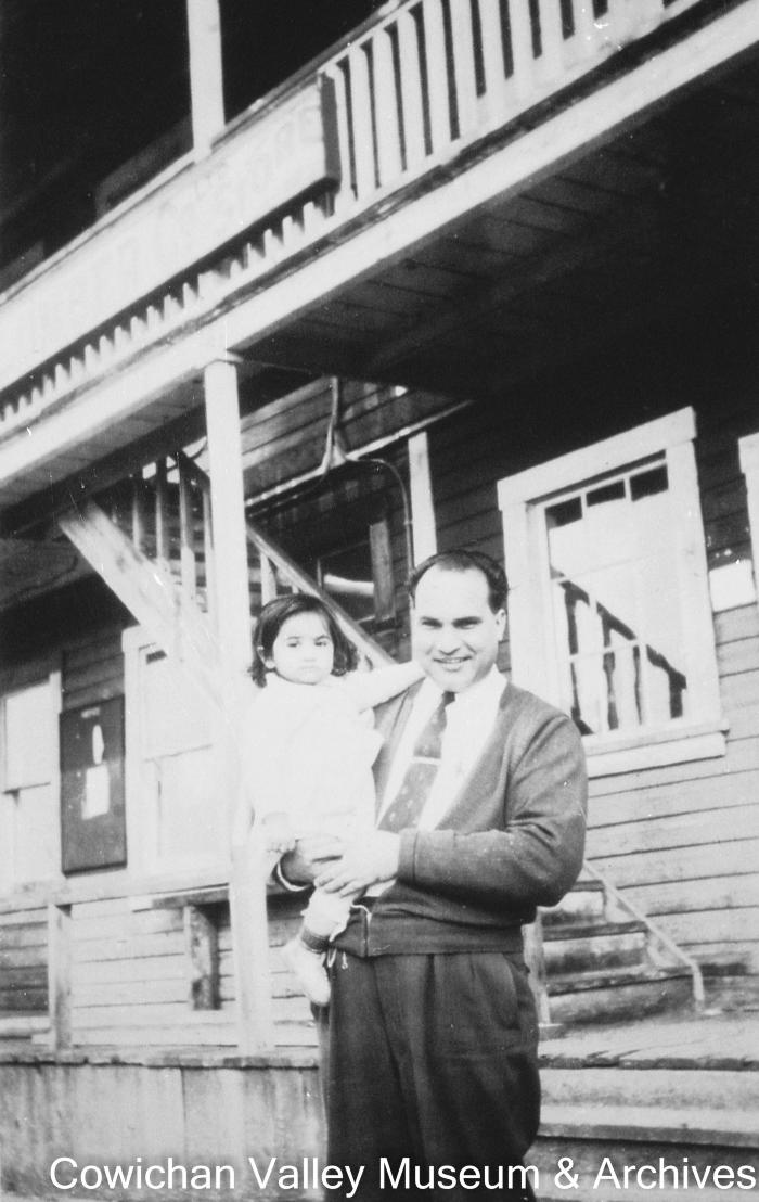 [Kishen Singh Parhar holding his niece]