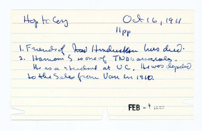 [Index card - Hop to Cory]