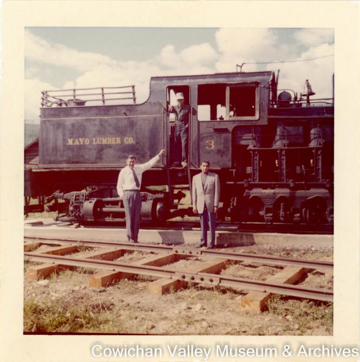 Clarence Martin on the train Henry McHemer company controller and Rajindi Mayo president Mayo Lmbr Co.
