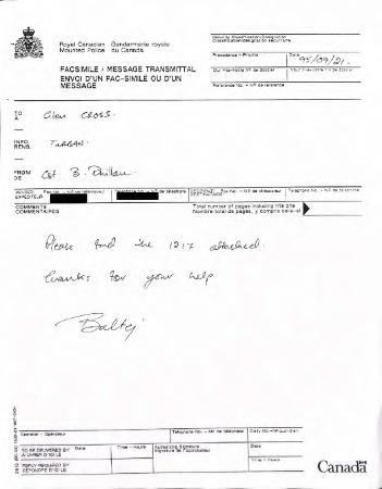 [Correspondence from Baltej Singh Dhillon]